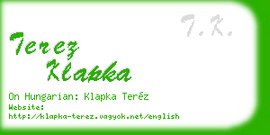terez klapka business card