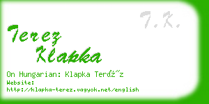 terez klapka business card